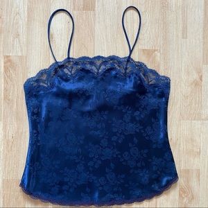 Vintage Christian Dior Blue Rose Camisole